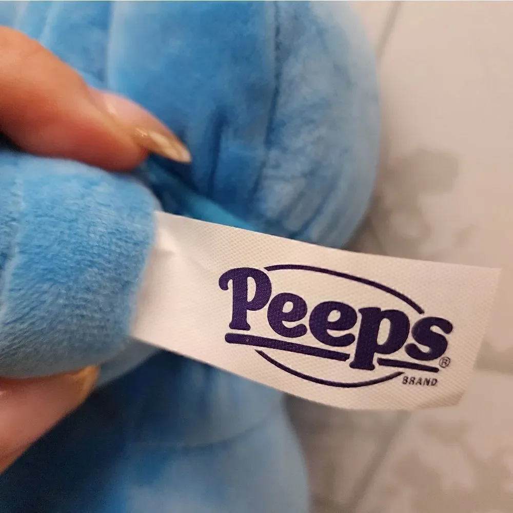 New Kids Easter Peeps Plush Bunny Blue Slippers, Size M 13-1